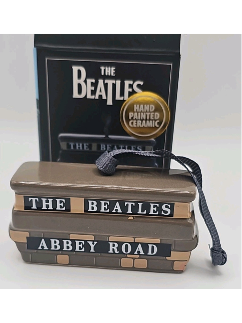 The Beatles Abbey Road Hanging Christmas Decoration Hand Painted Ceramic In Box